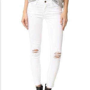 FRAME - Le Skinny de Jeanne Crop - White Pants